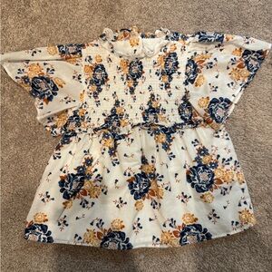 Janie and Jack Floral Girls Top